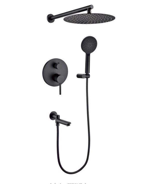 купить Душевая система скрытого монтажа Grocenberg GB5001BL черная ...