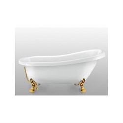 Ванна акриловая отдельно стоящая ванна Magliezza Alba (155,5x72,5) ножки золото - фото 110675