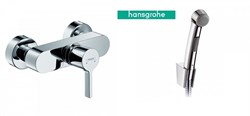 Гигиенический душ с настенным смесителем Hansgrohe Metris S 31660000 хром - фото 115892