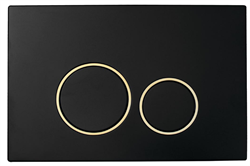 Кнопка для инсталляции Boheme  BLACK GOLD 663 черный/золото - фото 177153