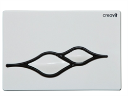 Клавиша смыва Creavit Ufo GP1001.02 цвет бело-черная - фото 186015