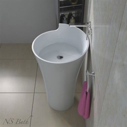 Раковина напольная NS Bath NSF-5290G на 52.9 см белая глянцевая - фото 186225
