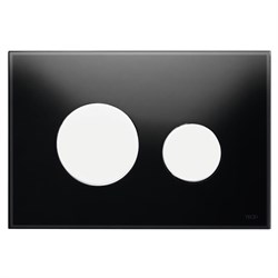 Панель смыва TECEloop 9240654 стекло черное, клавиши белые - фото 190158
