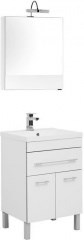 Комплект мебели для ванной Aquanet Верона NEW 58 белый (напольный 1 ящик 2 дверцы) - фото 209679