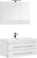 Комплект мебели для ванной Aquanet Верона NEW 90 белый (подвесной 2 ящика) - фото 209687