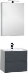 Мебель для ванной Aquanet Алвита 60 серый антрацит - фото 209751