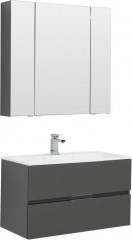 Мебель для ванной Aquanet Алвита 90 серый антрацит - фото 209762