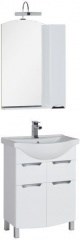 Мебель для ванной Aquanet Асти 65 белый (зеркало шкаф/полка) - фото 209773