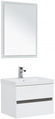 Мебель для ванной Aquanet Беркли 60 белый/дуб рошелье (зеркало белое) - фото 209780