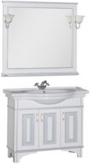 Мебель для ванной Aquanet Валенса 100 белый краколет/серебро - фото 209791