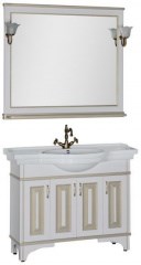 Мебель для ванной Aquanet Валенса 110 белый краколет/золото - фото 209795