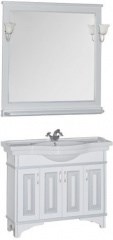 Мебель для ванной Aquanet Валенса 110 белый краколет/серебро - фото 209796
