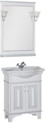 Мебель для ванной Aquanet Валенса 70 белый краколет/серебро - фото 209801