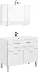 Мебель для ванной Aquanet Верона NEW 100 белый (напольный 1 ящик 2 дверцы) - фото 209814