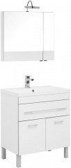 Мебель для ванной Aquanet Верона NEW 75 белый (напольный 1 ящик 2 дверцы) - фото 209819
