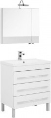 Мебель для ванной Aquanet Верона NEW 75 белый (напольный 3 ящика) - фото 209820