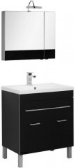 Мебель для ванной Aquanet Верона NEW 75 черный (напольный 1 ящик 2 дверцы) - фото 209822