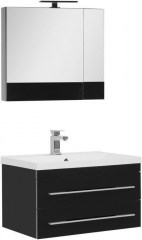 Мебель для ванной Aquanet Верона NEW 75 черный (подвесной 2 ящика) - фото 209824