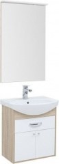 Мебель для ванной Aquanet Грейс 60 дуб сонома/белый (1 ящик, 2 дверцы) - фото 209850