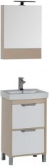 Мебель для ванной Aquanet Гретта 50 светлый дуб - фото 209862