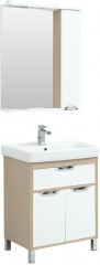 Мебель для ванной Aquanet Гретта 70 New светлый дуб (1 ящик, 2 дверцы) - фото 209880