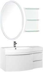Мебель для ванной Aquanet Опера 115 L белый (3 ящика) - фото 210039
