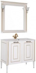 Мебель для ванной Aquanet Паола 90 белый/золото (литьевой мрамор) - фото 210071