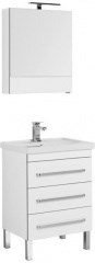 Мебель для ванной Aquanet Сиена 60 белый (напольный 3 ящика) - фото 210104