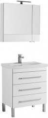 Мебель для ванной Aquanet Сиена 70 белый (напольный 3 ящика) - фото 210110