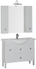 Мебель для ванной Aquanet Стайл 105 белый (2 дверцы 2 ящика) - фото 210132