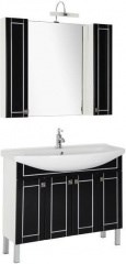 Мебель для ванной Aquanet Честер 105 черный/серебро - фото 210181