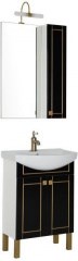 Мебель для ванной Aquanet Честер 60 черный/золото - фото 210184