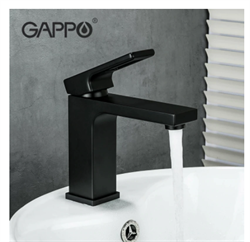 Смеситель для раковины Gappo Futura G1017-6 черный матовый - фото 210578