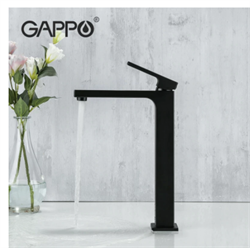 Смеситель для раковины Gappo Futura G1017-62 черный матовый - фото 210588