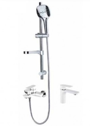 Комплект для ванной комнаты Grocenberg GB1009WC хром/белый - фото 210897