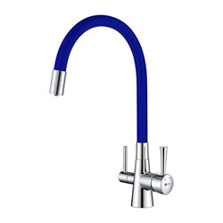 Смеситель Lemark Comfort LM3075C-Blue для кухни с подключением к фильтру с питьевой водой хром/синий - фото 218022