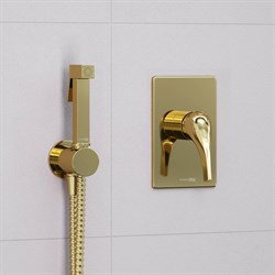 Гигиенический душ скрытого монтажа WasserKRAFT Sauer A71097 глянцевое золото - фото 221509