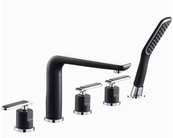 Смеситель на борт ванны GANZER HAIGER GZ 52031-C черный/хром  42027