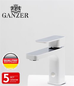 Смеситель для раковины Ganzer STEFAN GZ 12015-F белый/хром - фото 226204
