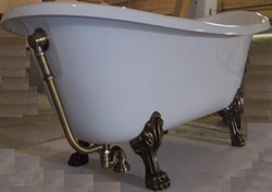 Ванна из литьевого мрамора Эстет Марсель 160x80 см с бронзовыми ножками - фото 228906