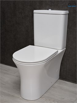 Напольный унитаз белый безободковый микролифт дюропласт Gid Tn2126 44550 - фото 254668