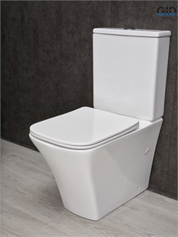 Напольный унитаз белый безободковый микролифт дюропласт Gid Tn2184 (+GEBERIT) 44551 - фото 254690