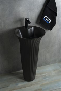 Напольная раковина для ванной Gid Nb132bg черный графит 44594 - фото 255438
