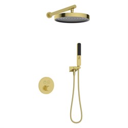 Душевая система скрытого монтажа  с термостатом KAISER Sano 08277-3 золото матовое 44660