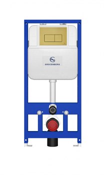 Инсталляция для унитаза с кнопкой для смыва Grocenberg GS3050-KM3070MG Матовое золото 44723