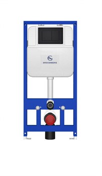 Инсталляция для унитаза с кнопкой для смыва Grocenberg GS3050-KM3080BL Черный матовый 44726