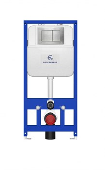 Инсталляция для унитаза с кнопкой для смыва Grocenberg GS3050-KM3080NK Никель 44729
