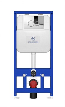 Инсталляция для унитаза с кнопкой для смыва Grocenberg GS3050-KP3090CR хром 44742