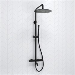 Душевая система с термостатом Wasserkraft Thermo A288.160.217.BM черная матовая 44802