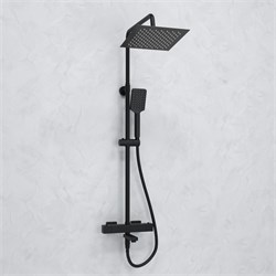 Душевая система с термостатом Wasserkraft Thermo A299.255.130.BM черная матовая 44805